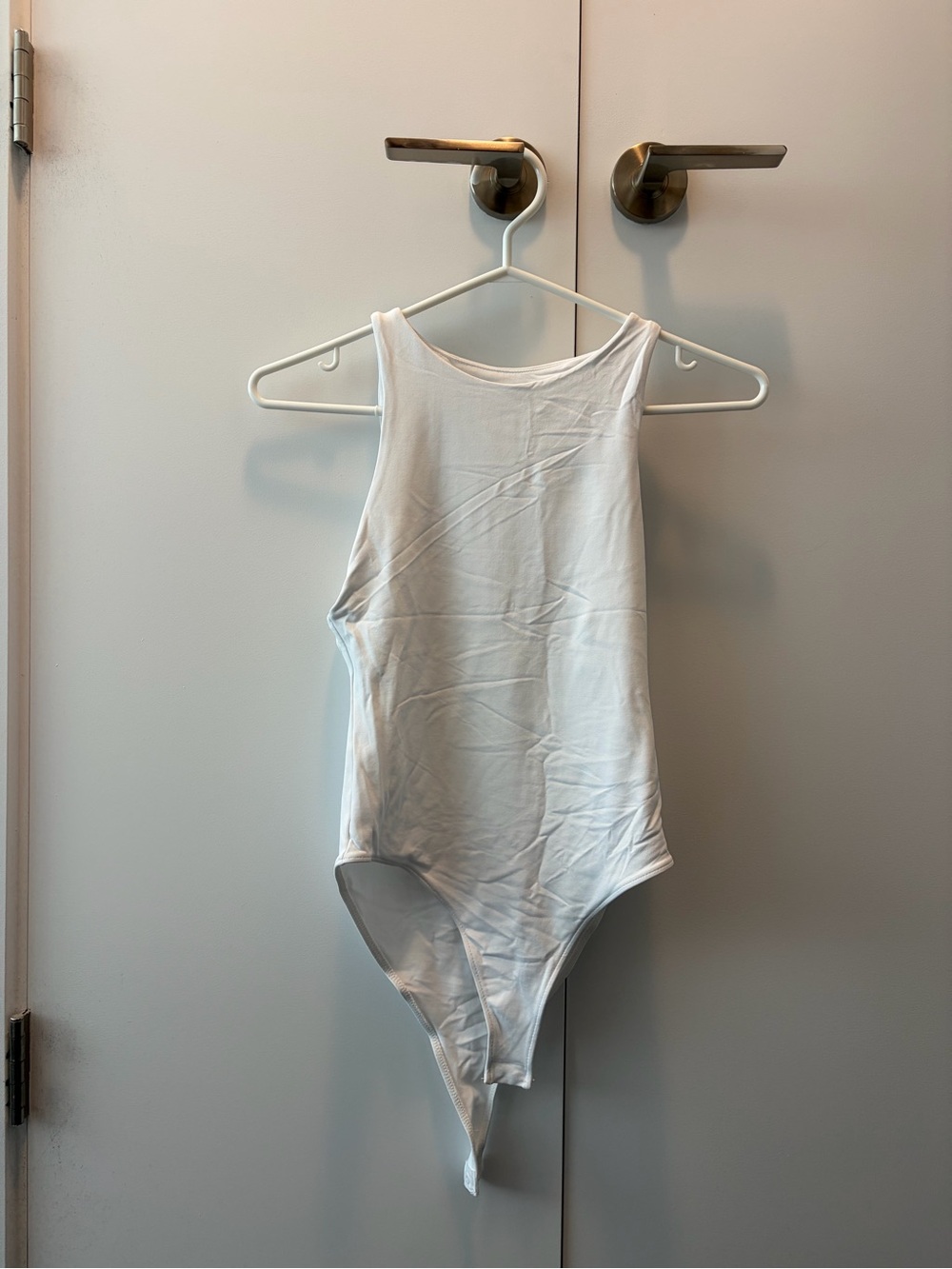 Zara White High-Neck Bodysuit
